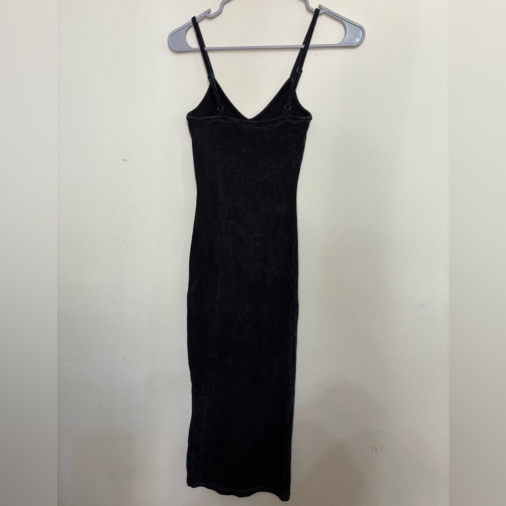 Lulu's Basic Bae Washed Black Ribbed Bodycon Midi… - image 8